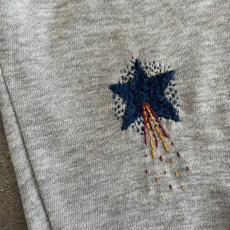 Broderie réparatrice étoile brodée