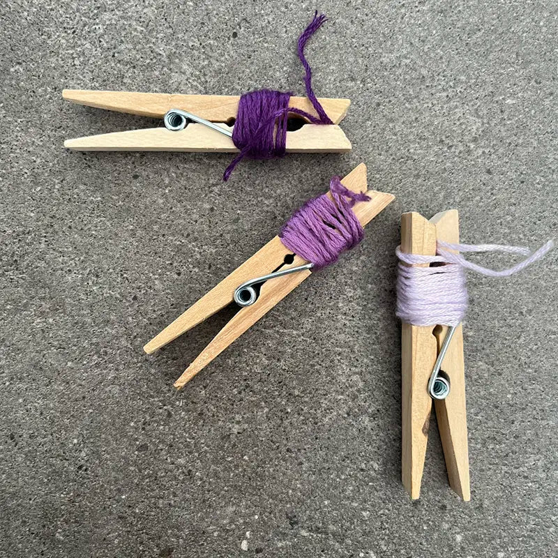 violette coloris fils broderie
