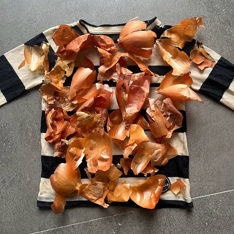 Ecoprint oignon pour upcycling textile