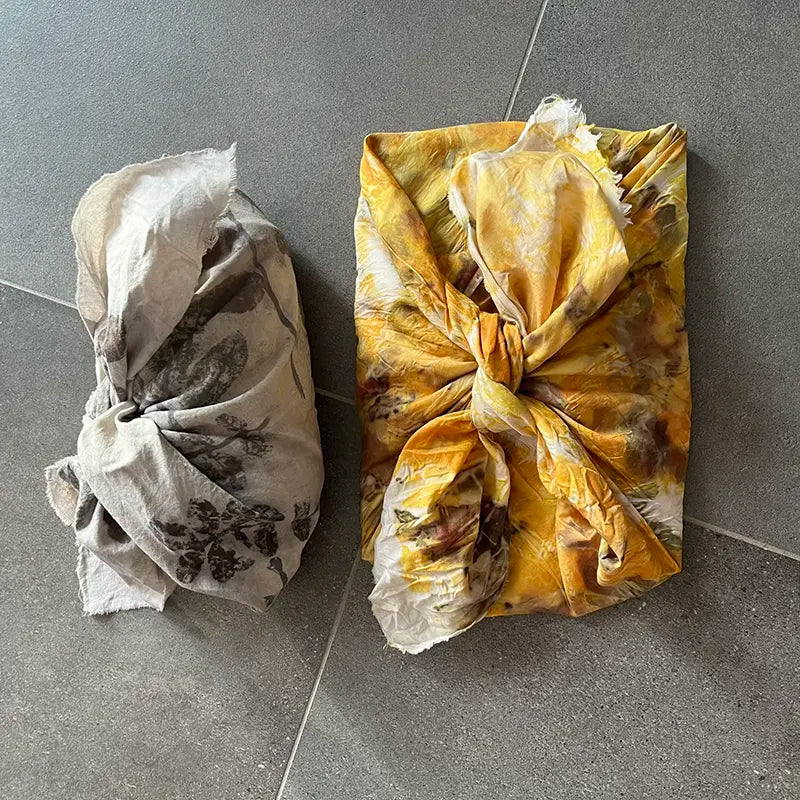 furoshiki ecoprint tataki zome